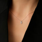 0.08 Karat Diamant B Buchstaben Halskette