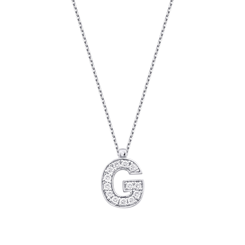 0.07 Karat Diamant G Buchstaben Halskette