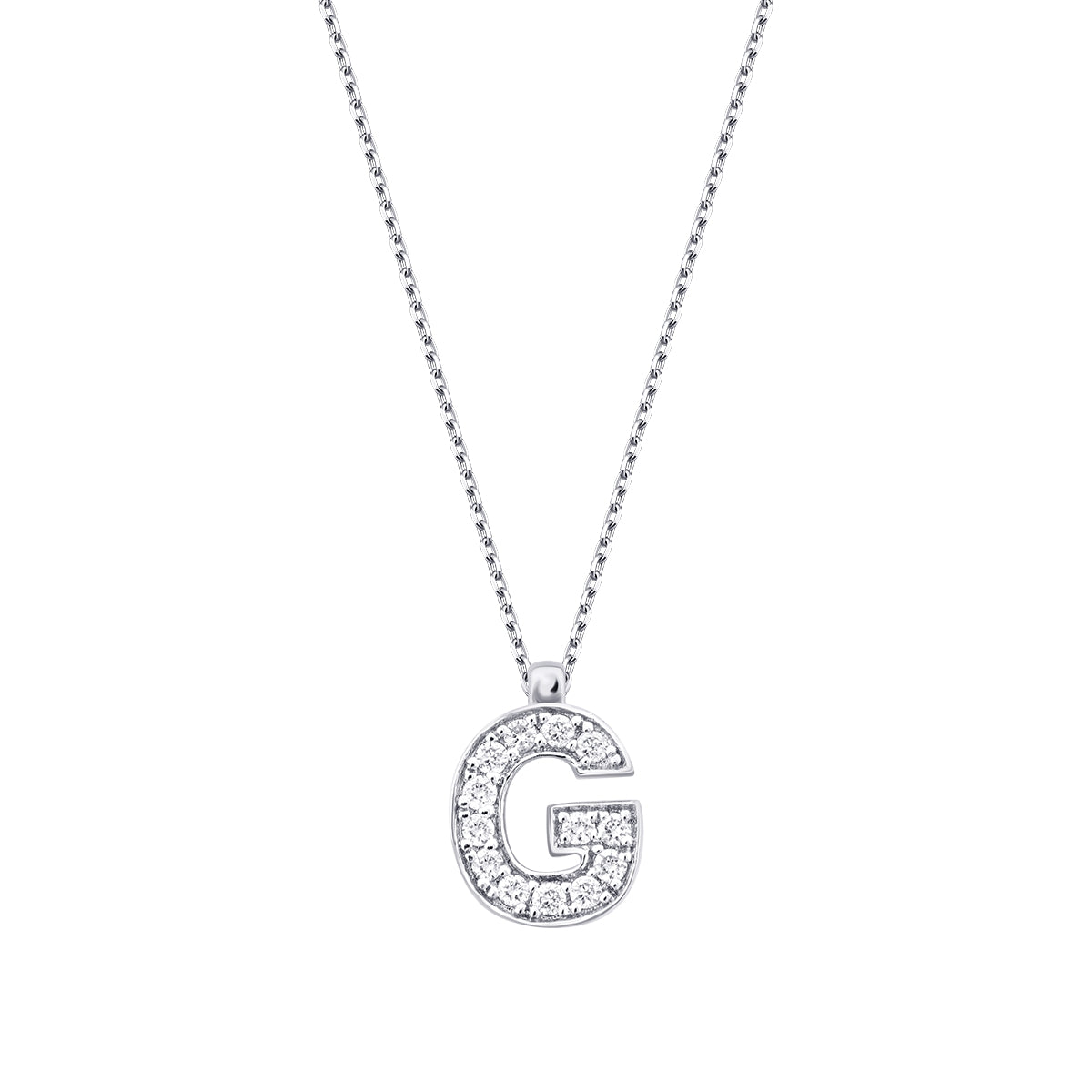 0.07 Karat Diamant G Buchstaben Halskette