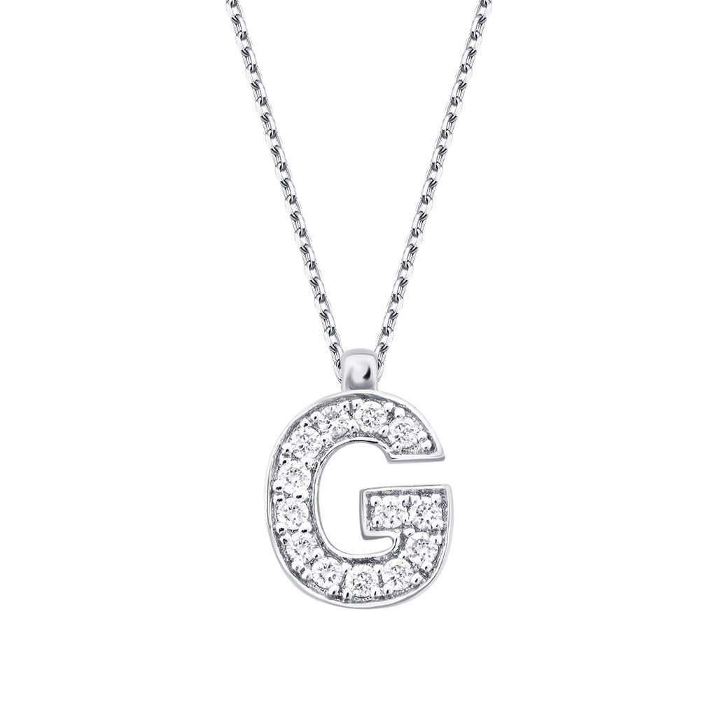 0.07 Karat Diamant G Buchstaben Halskette