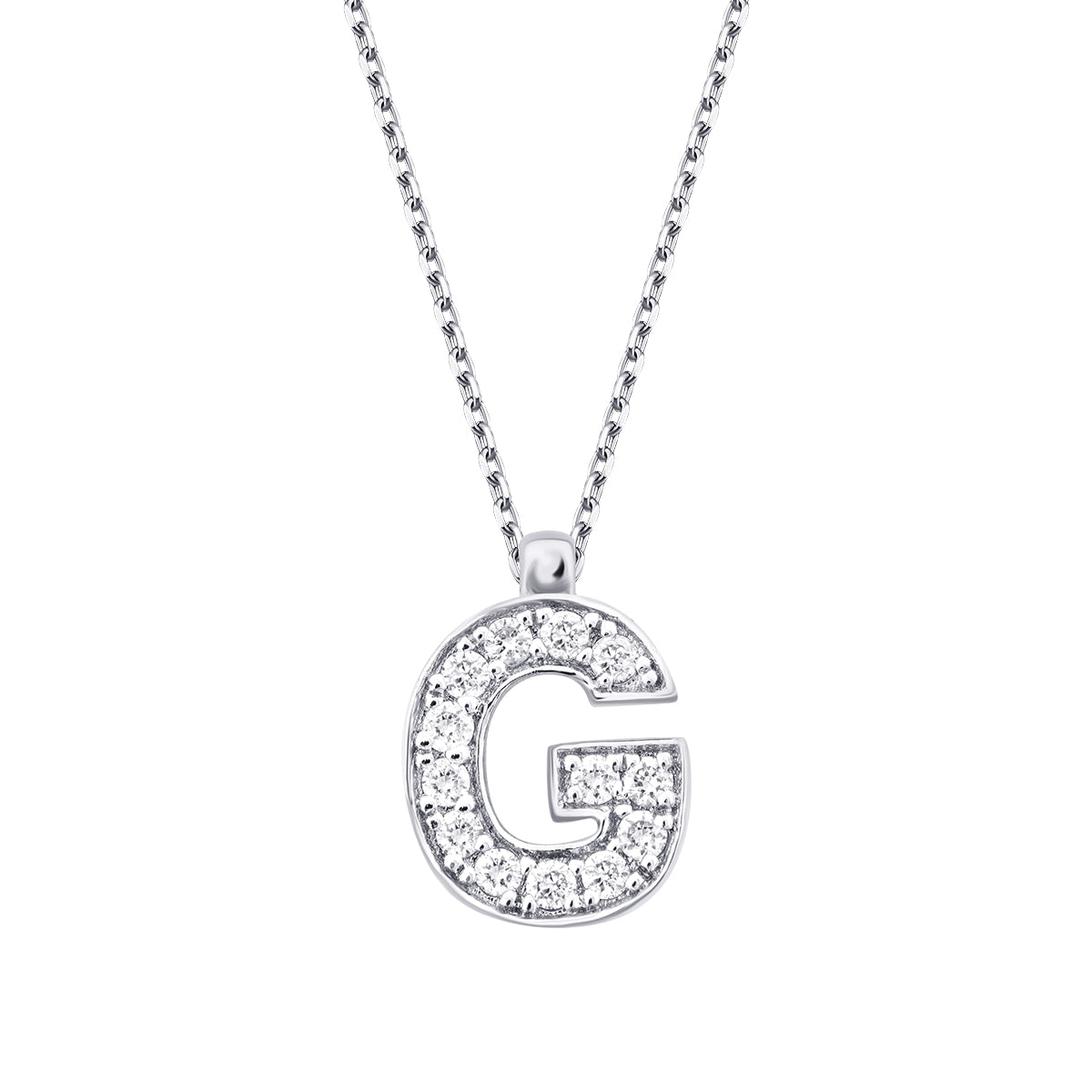 0.07 Karat Diamant G Buchstaben Halskette