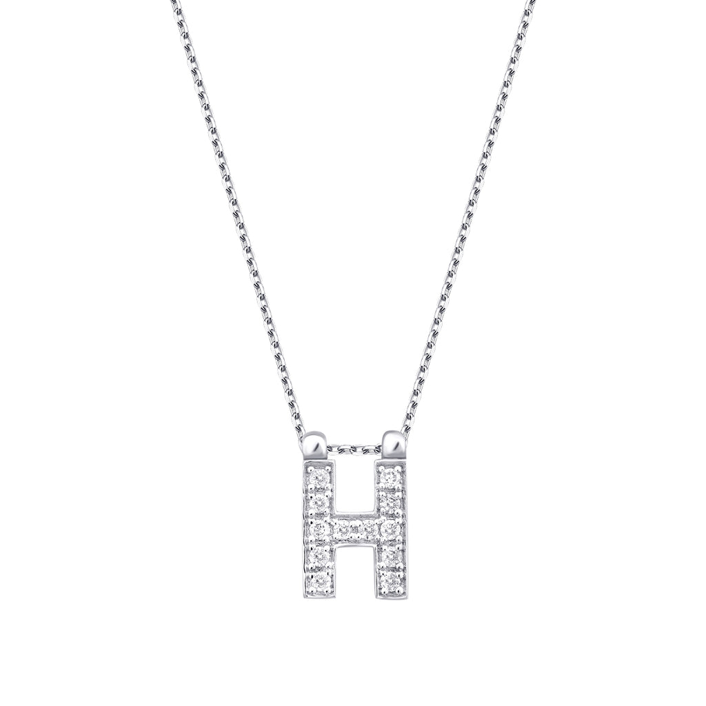 0.06 Karat Diamant H Buchstaben Halskette