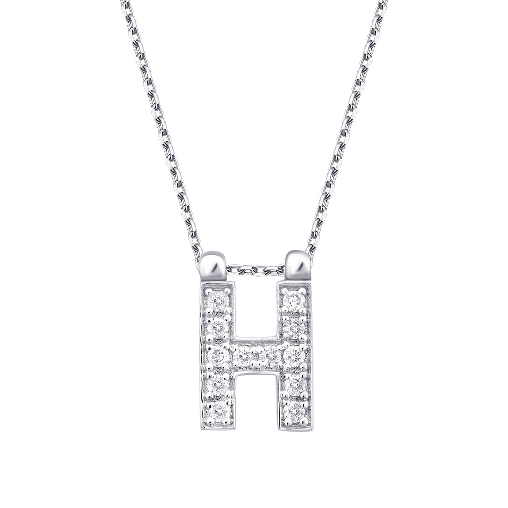 0.06 Karat Diamant H Buchstaben Halskette