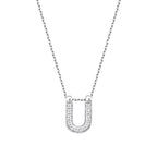 0.06 Karat Diamant U Buchstaben Halskette