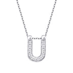 0.06 Karat Diamant U Buchstaben Halskette