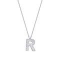 0.08 Karat Diamant R Buchstaben Halskette