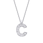 0.06 Karat Diamant C Buchstaben Halskette