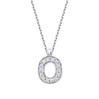 0.05 Karat Diamant O Buchstaben Halskette