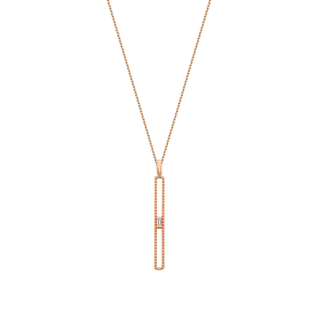 0.04 Karat Diamant Stein Lang Halskette