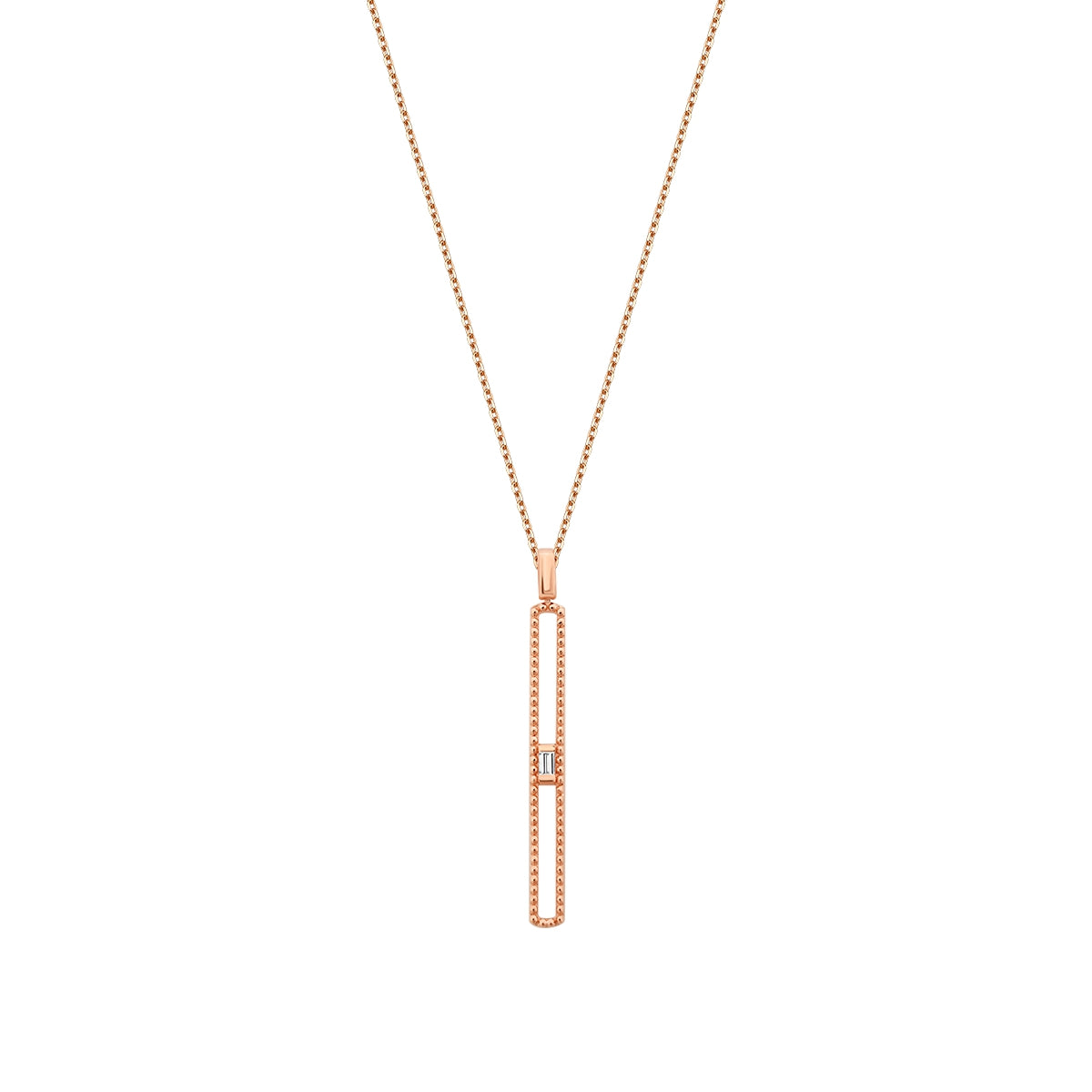 0.04 Karat Diamant Stein Lang Halskette