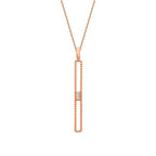 0.04 Karat Diamant Stein Lang Halskette