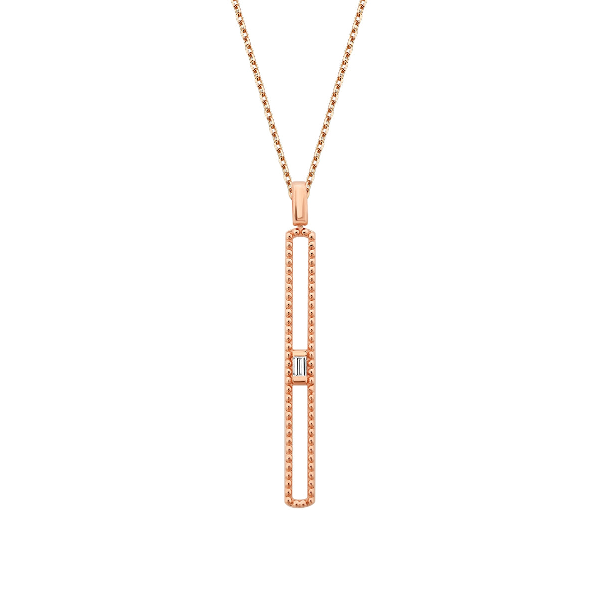 0.04 Karat Diamant Stein Lang Halskette
