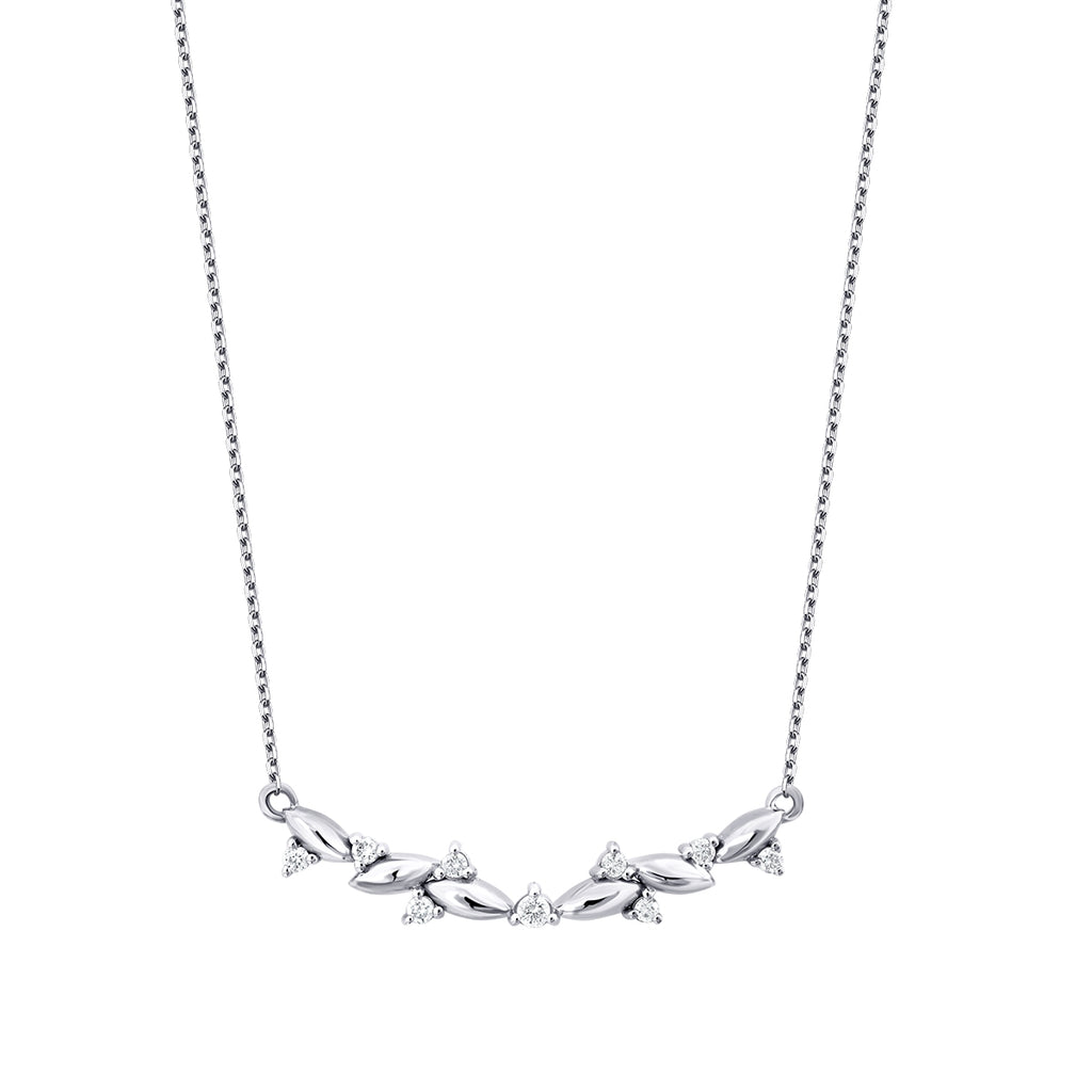0.10 Karat Diamant Rund Stein Halskette