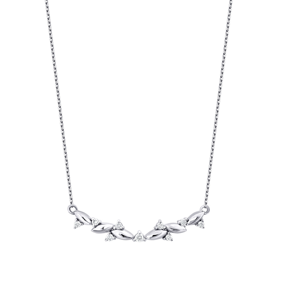 0.10 Karat Diamant Rund Stein Halskette