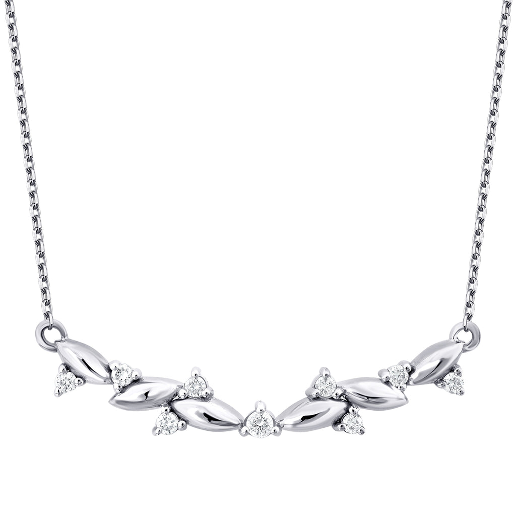 0.10 Karat Diamant Rund Stein Halskette