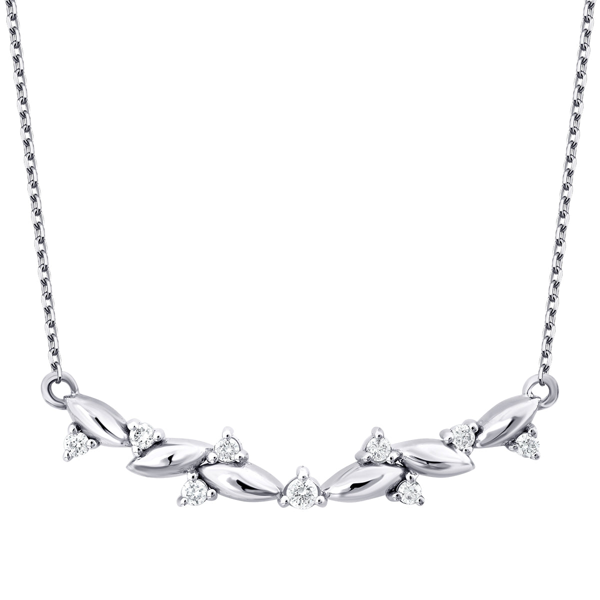 0.10 Karat Diamant Rund Stein Halskette