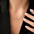 0.10 Karat Diamant Rund Stein Halskette