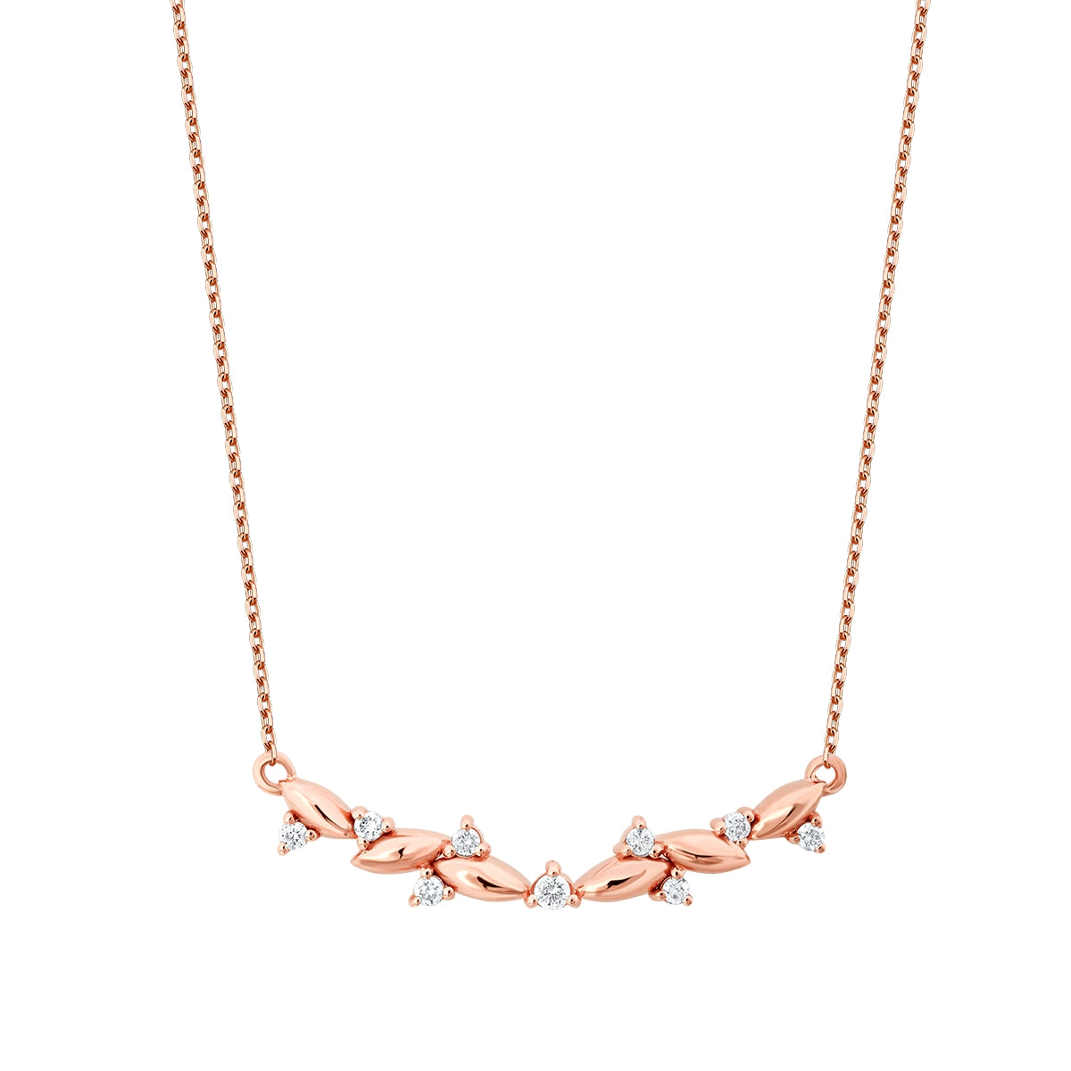0.10 Karat Diamant Rund Stein Halskette