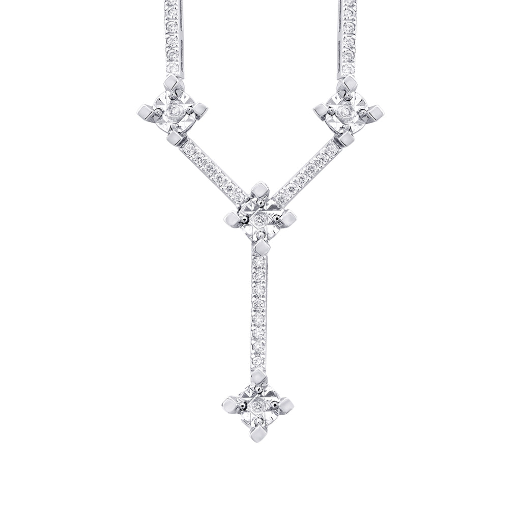 0.12 Karat Diamant Hängende Halskette