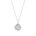 0.26 Karat Diamant Rund Detailreiches Halskette