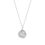 0.26 Karat Diamant Rund Detailreiches Halskette