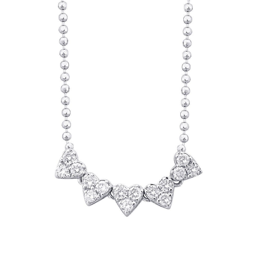 0.32 Karat Diamant Herz Halskette