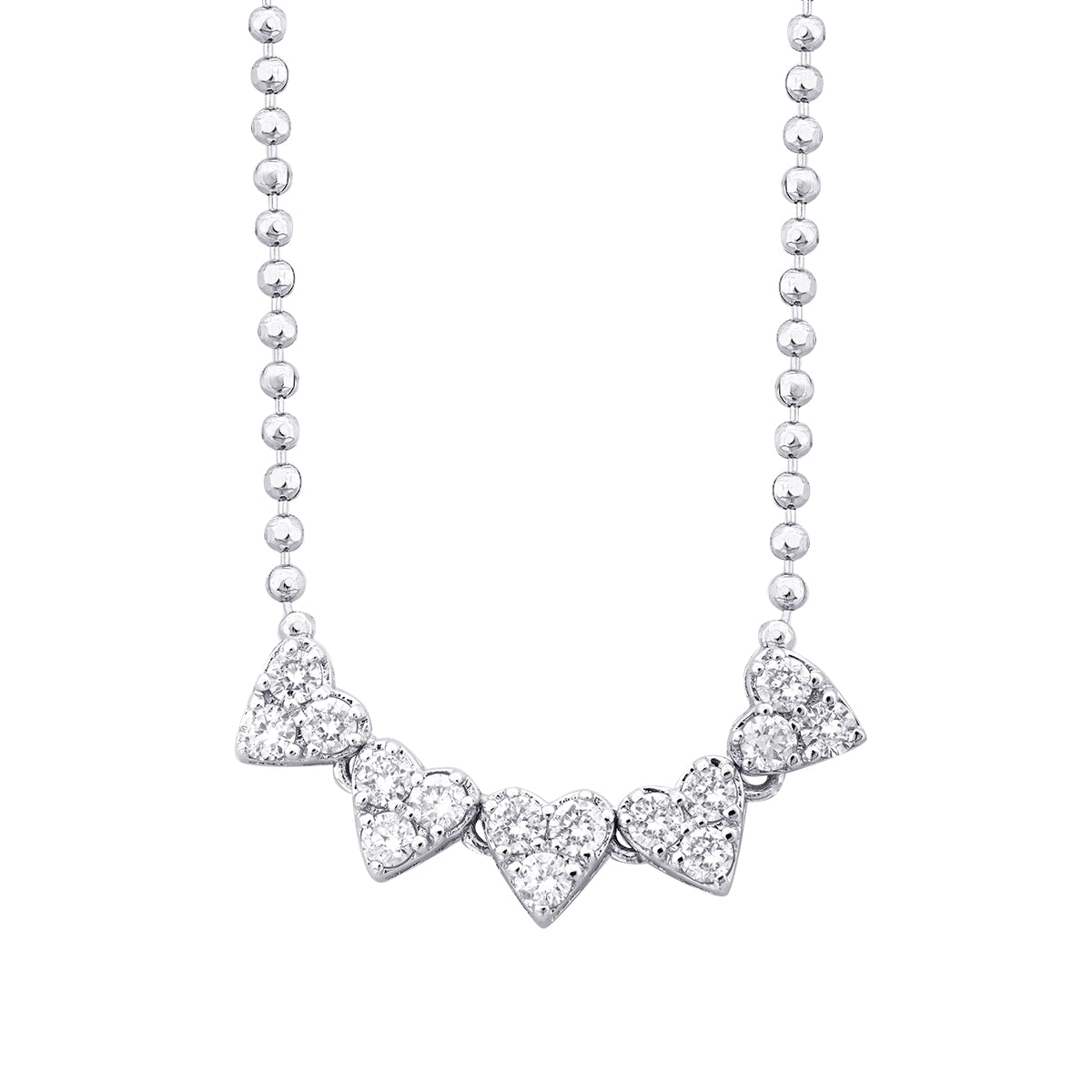 0.32 Karat Diamant Herz Halskette