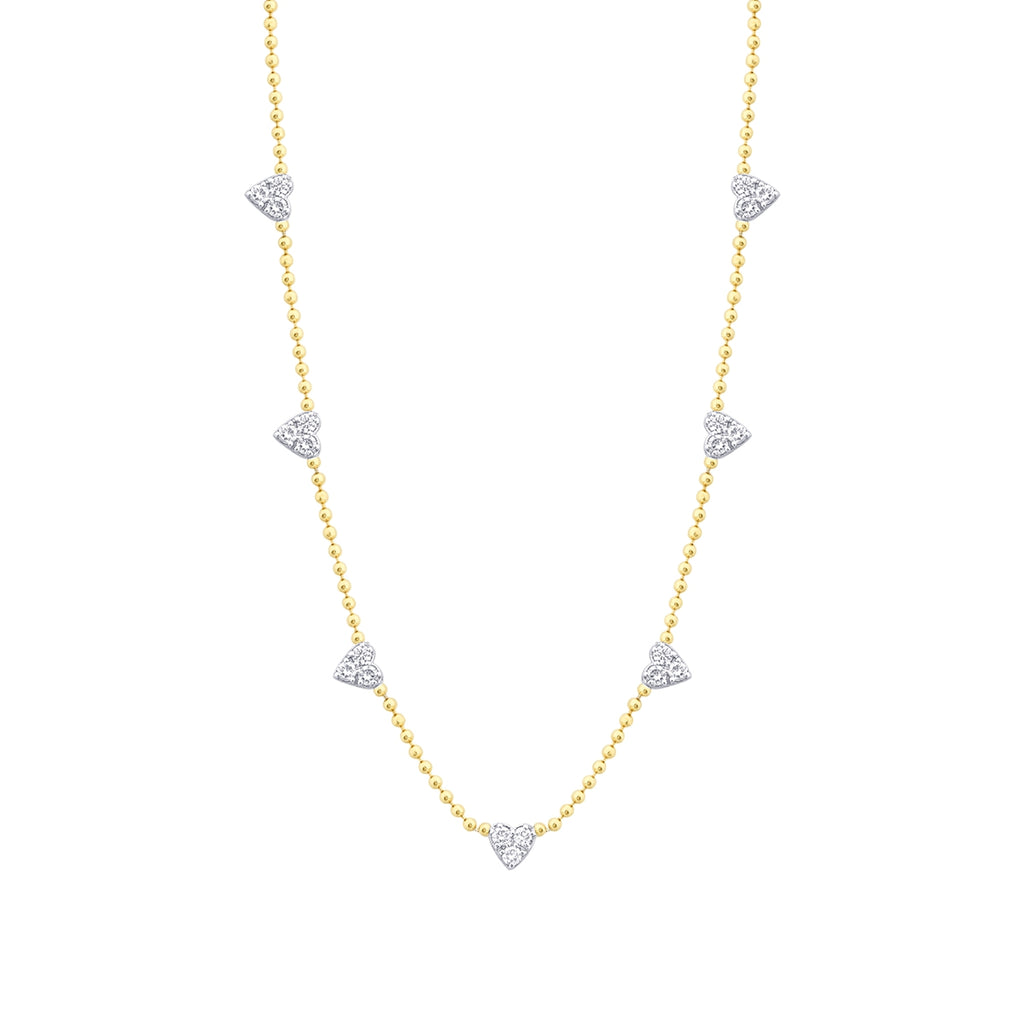 0.44 Karat Diamant Herz Detailreiches Halskette