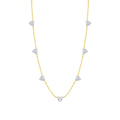 0.44 Karat Diamant Herz Detailreiches Halskette