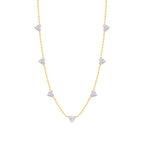 0.44 Karat Diamant Herz Detailreiches Halskette