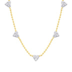 0.44 Karat Diamant Herz Detailreiches Halskette
