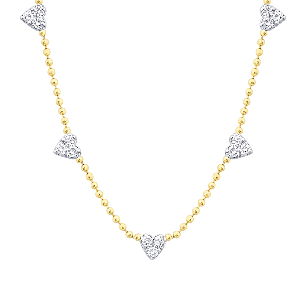 0.44 Karat Diamant Herz Detailreiches Halskette