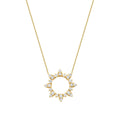 0.19 Karat Diamant Sonne Halskette