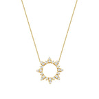 0.19 Karat Diamant Sonne Halskette