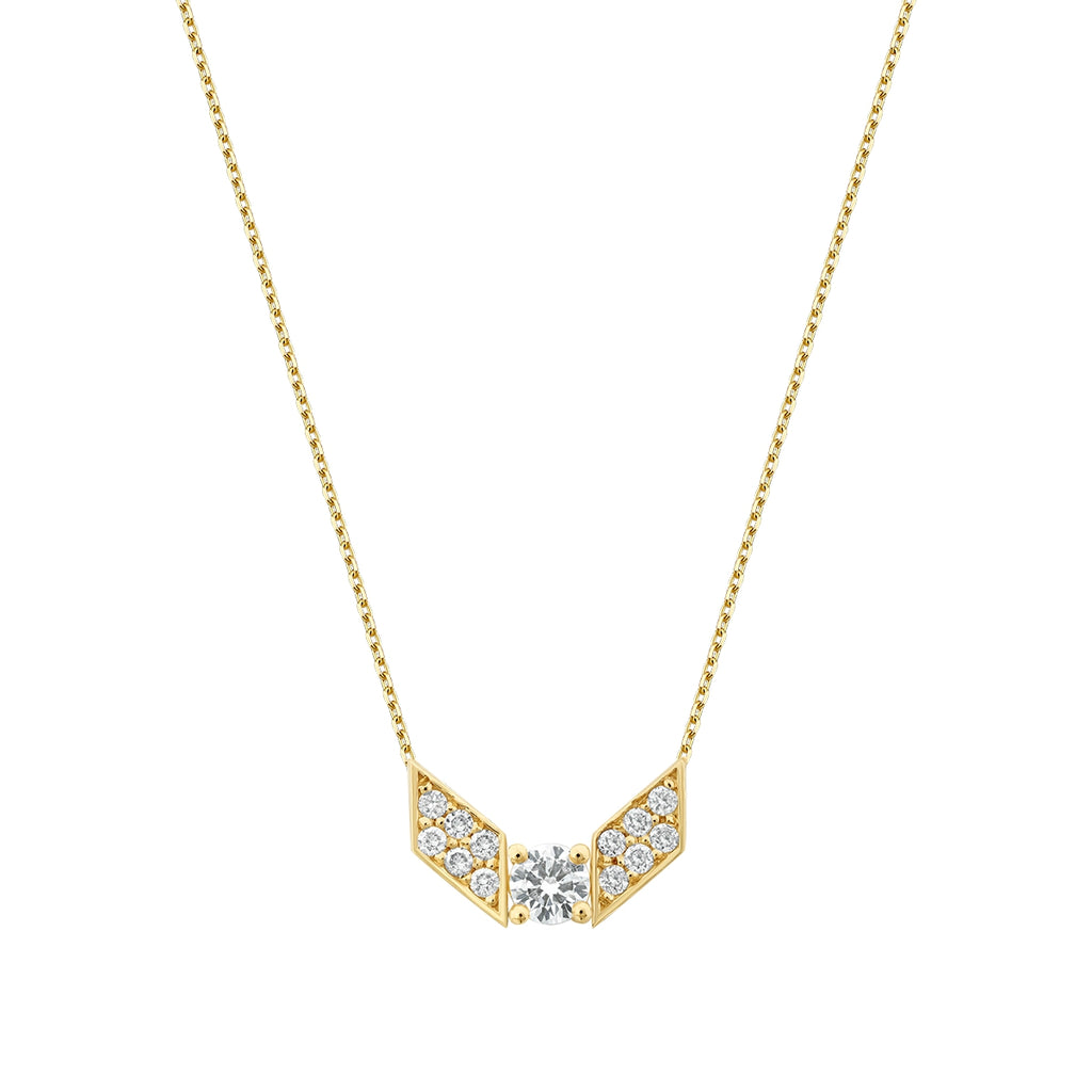 0.21 Karat Diamant Geometrisch Trend Halskette