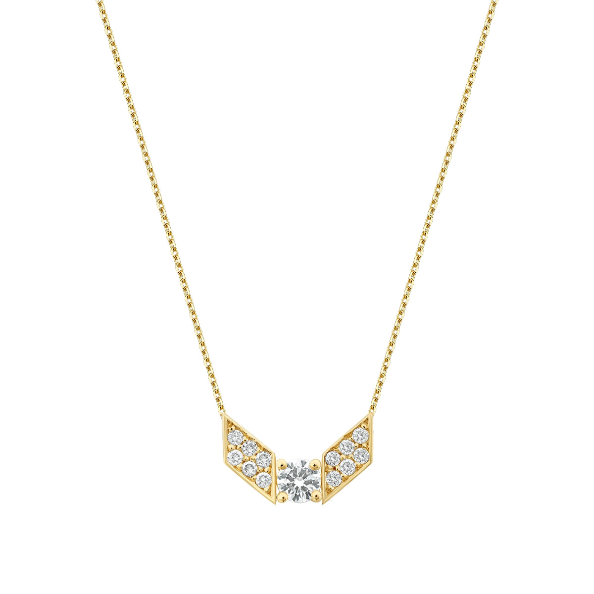 0.21 Karat Diamant Geometrisch Trend Halskette