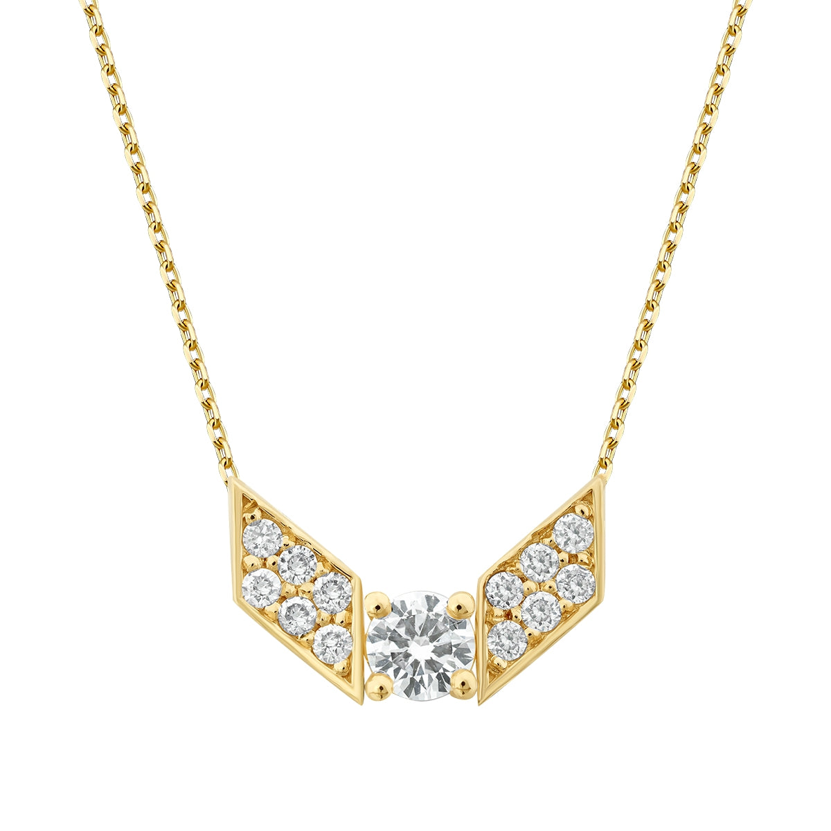 0.21 Karat Diamant Geometrisch Trend Halskette