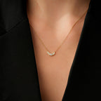0.21 Karat Diamant Geometrisch Trend Halskette