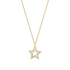0.07 Karat Diamant Stern Halskette