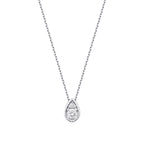 0.06 Karat Diamant Rund Stein Tropfen Halskette