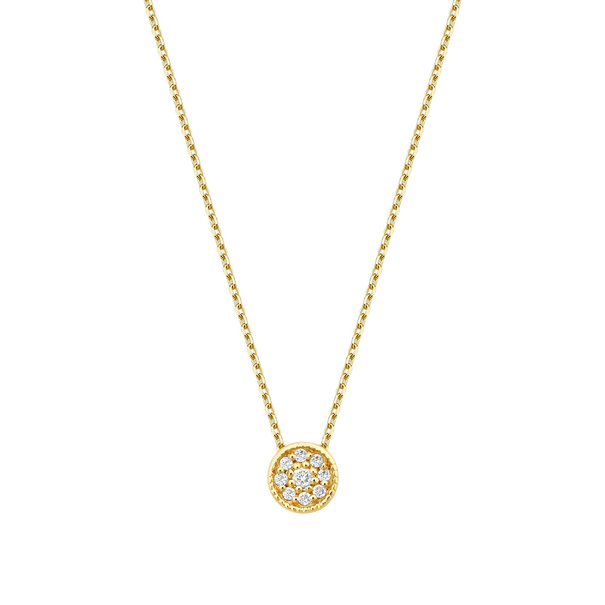 0.06 Karat Diamant Rund Halskette