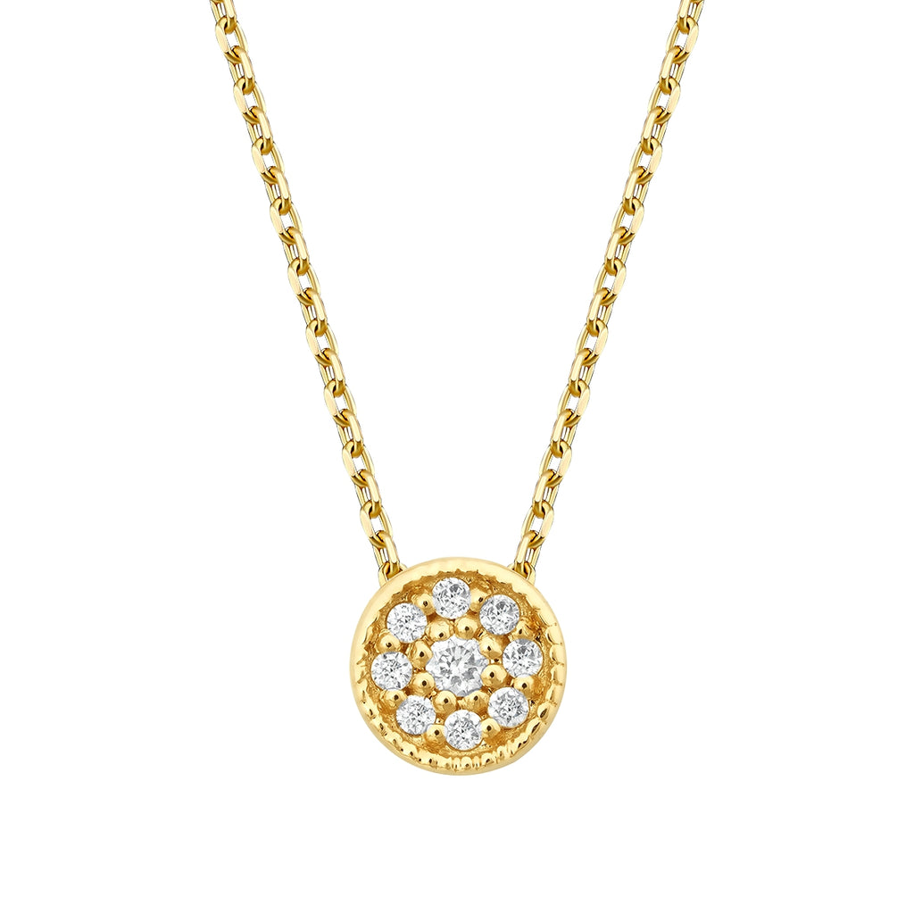 0.06 Karat Diamant Rund Halskette