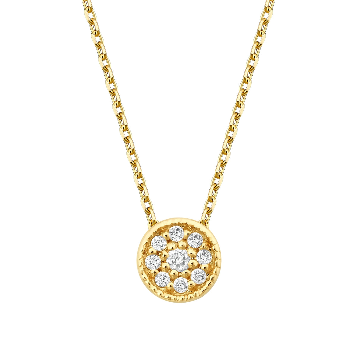 0.06 Karat Diamant Rund Halskette
