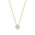 0.05 Karat Diamant Rund Stein Geometrisch Halskette