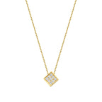 0.05 Karat Diamant Rund Stein Geometrisch Halskette