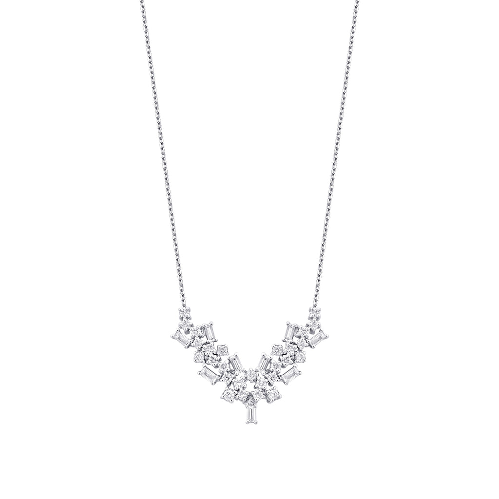 0.82 Karat Diamant Baguette Trend Halskette
