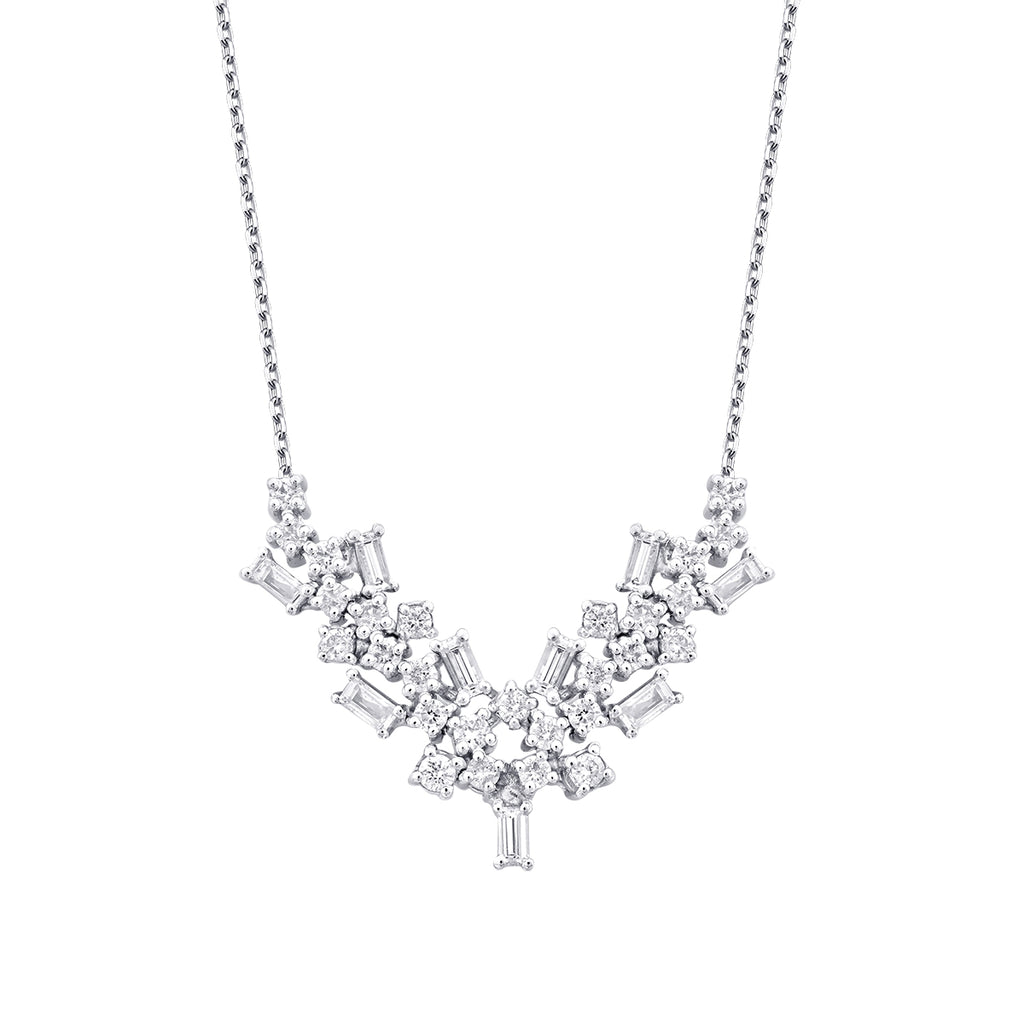 0.82 Karat Diamant Baguette Trend Halskette