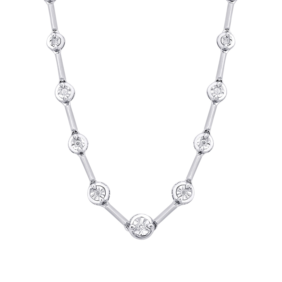 0.05 Karat Diamant Rund Stein Halskette