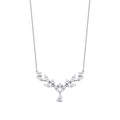 0.07 Karat Diamant Blätter Halskette