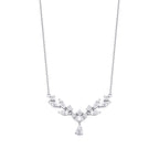 0.07 Karat Diamant Blätter Halskette